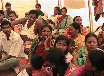 Christians at a relief camp in Orissa