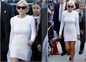 Lindsay Lohan's white dress