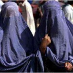 Burqa-clad women