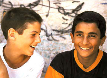 Israeli and Palestinian boys