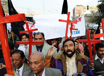 Pakistani Christians protest