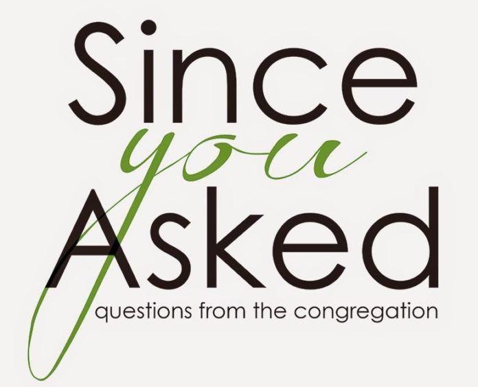 Questions from the congregation