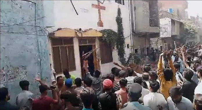 Mobs in Pakistan attack churches.